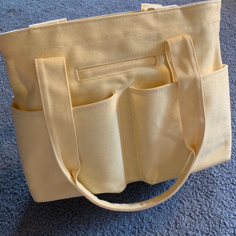 DAGNE DOVER VIDA ORGANIC COTTON TOTE IN POLLEN - SIZE SMALL